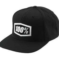 100% Icon AJ Fit Snapback Pet - zwart