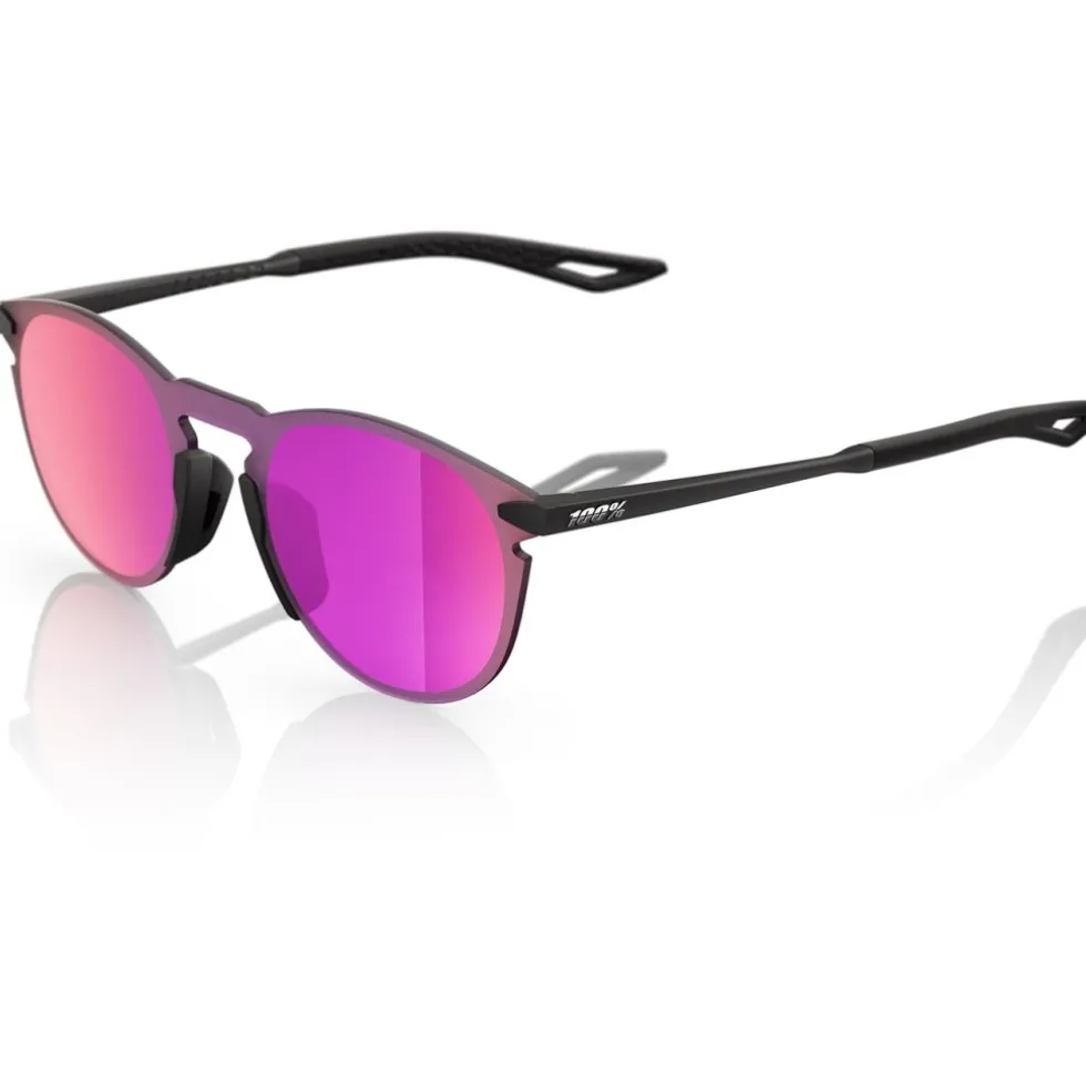 100% Legere Round Bril - Soft Tact Black - Purple Mirror