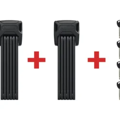 Vouwsloten < ABUS Bordo 6000K - 90cm Vouwslot + Beugel Twinset - zwart