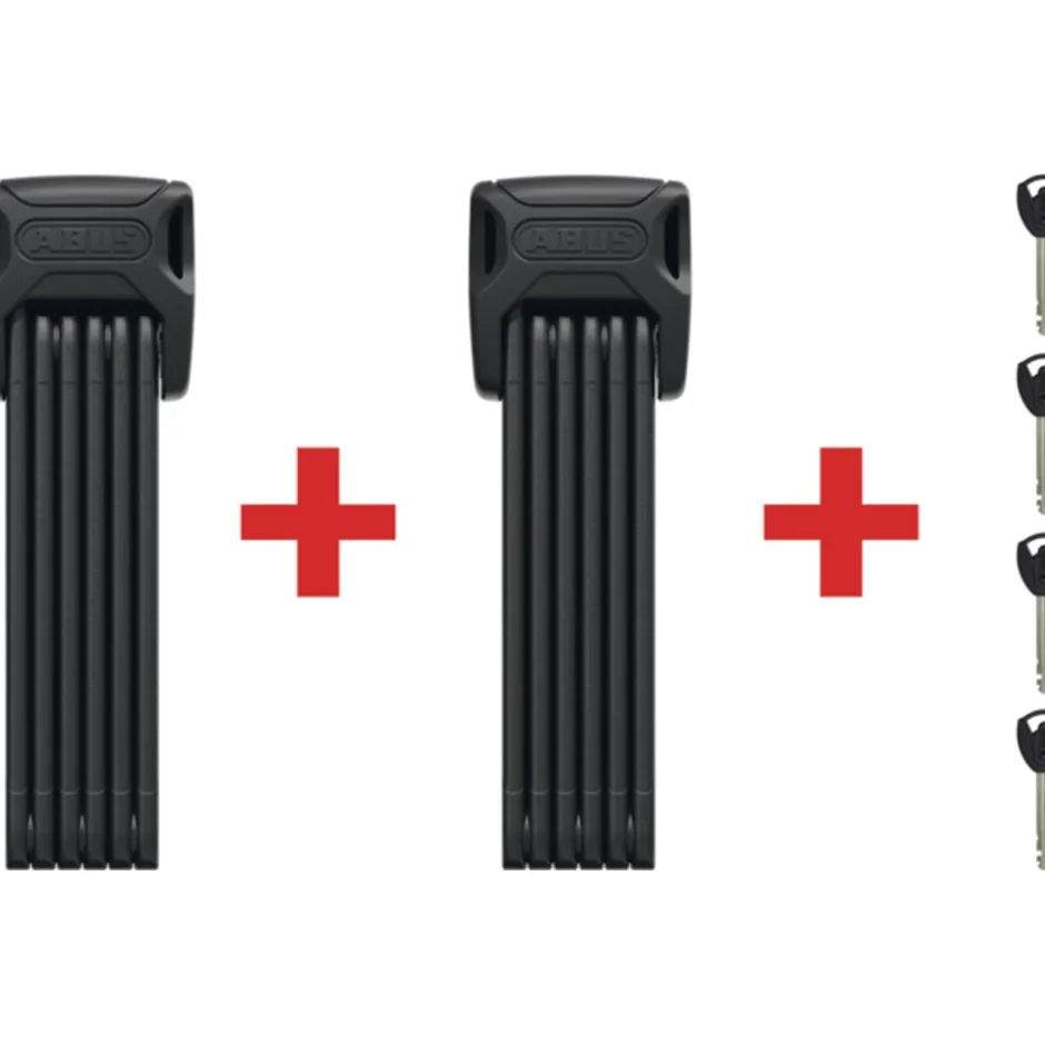 Vouwsloten < ABUS Bordo 6000K - 90cm Vouwslot + Beugel Twinset - zwart