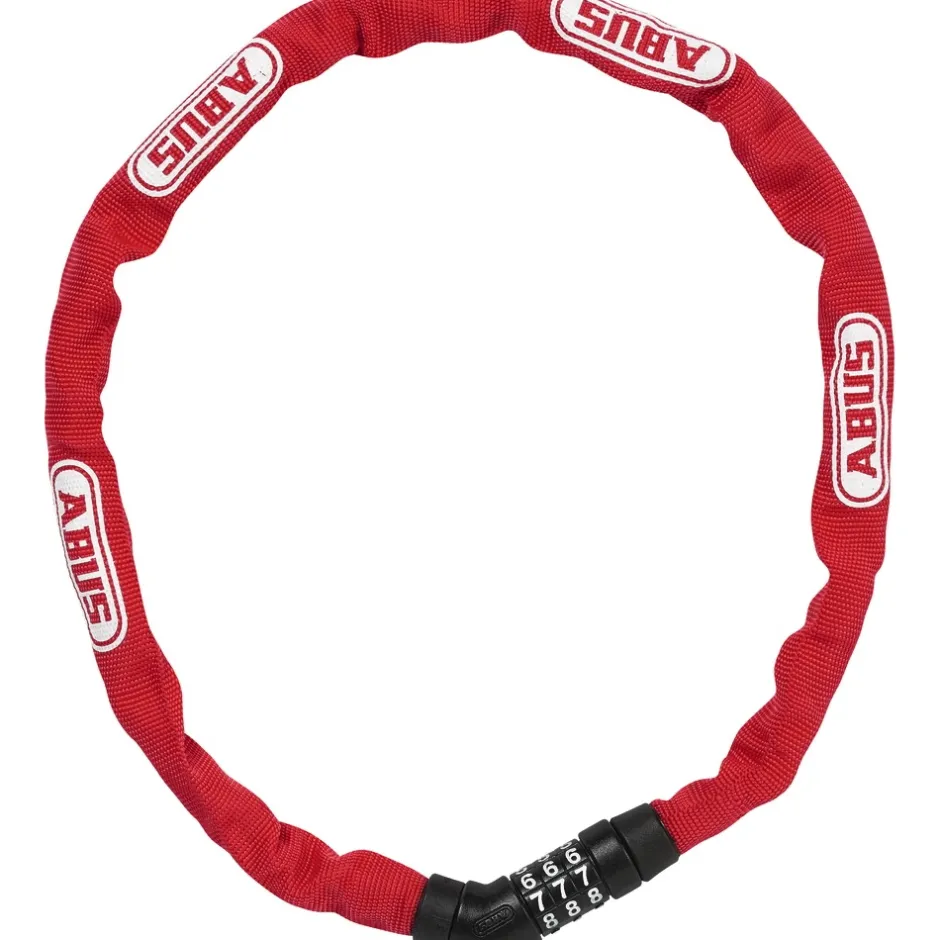 Kettingsloten|Cijfersloten < ABUS 4804C Kettingslot - rood / 75 cm