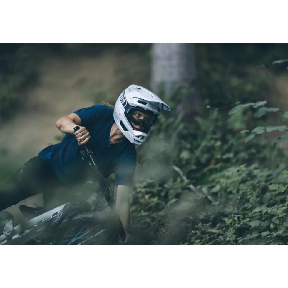 ABUS HiDrop Full Face Helm - shiny white