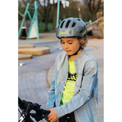 ABUS Smiley 3.0 ACE LED Kinder-Fietshelm - royal purple