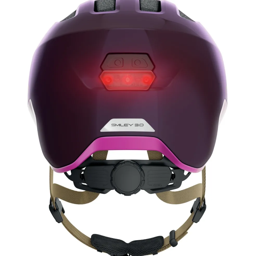 ABUS Smiley 3.0 ACE LED Kinder-Fietshelm - royal purple
