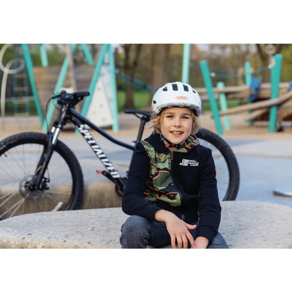 ABUS Smiley 3.0 ACE LED Kinder-Fietshelm - royal purple