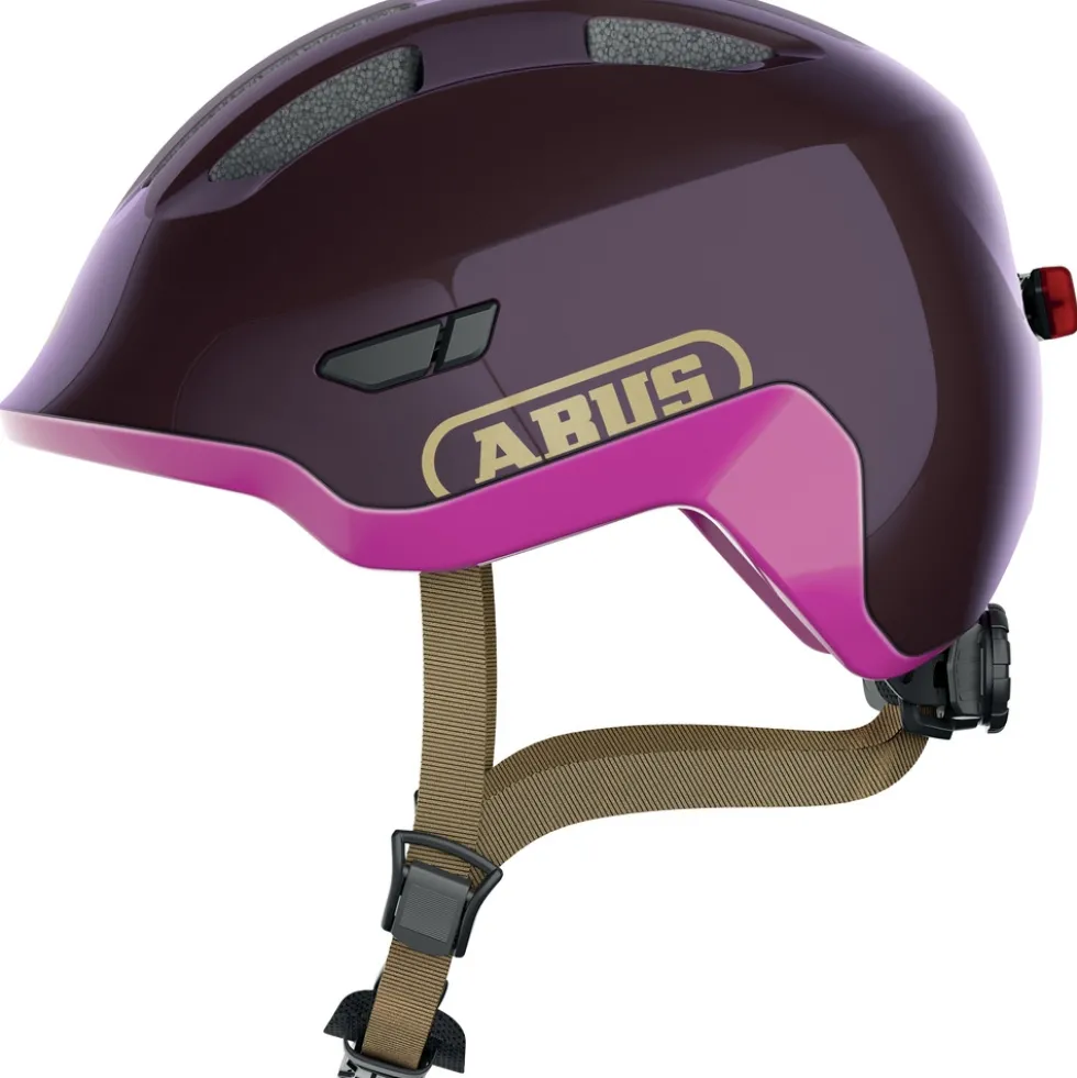 ABUS Smiley 3.0 ACE LED Kinder-Fietshelm - royal purple