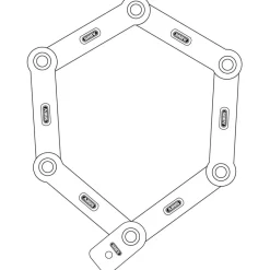 Vouwsloten < ABUS uGrip BORDO 5700K - 100cm Vouwbare Slot + SH Houder - zwart