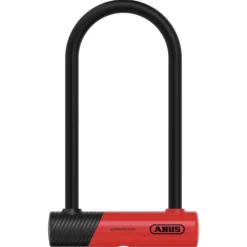 ABUS Ultimate 420K/170HB230 U-slot + USH Houder - black/red