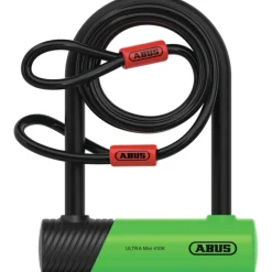 ABUS Ultra Mini 410K/150HB140 U-Slot 140x106 mm + Houder SH34 + Luskabel 10/120 - groen