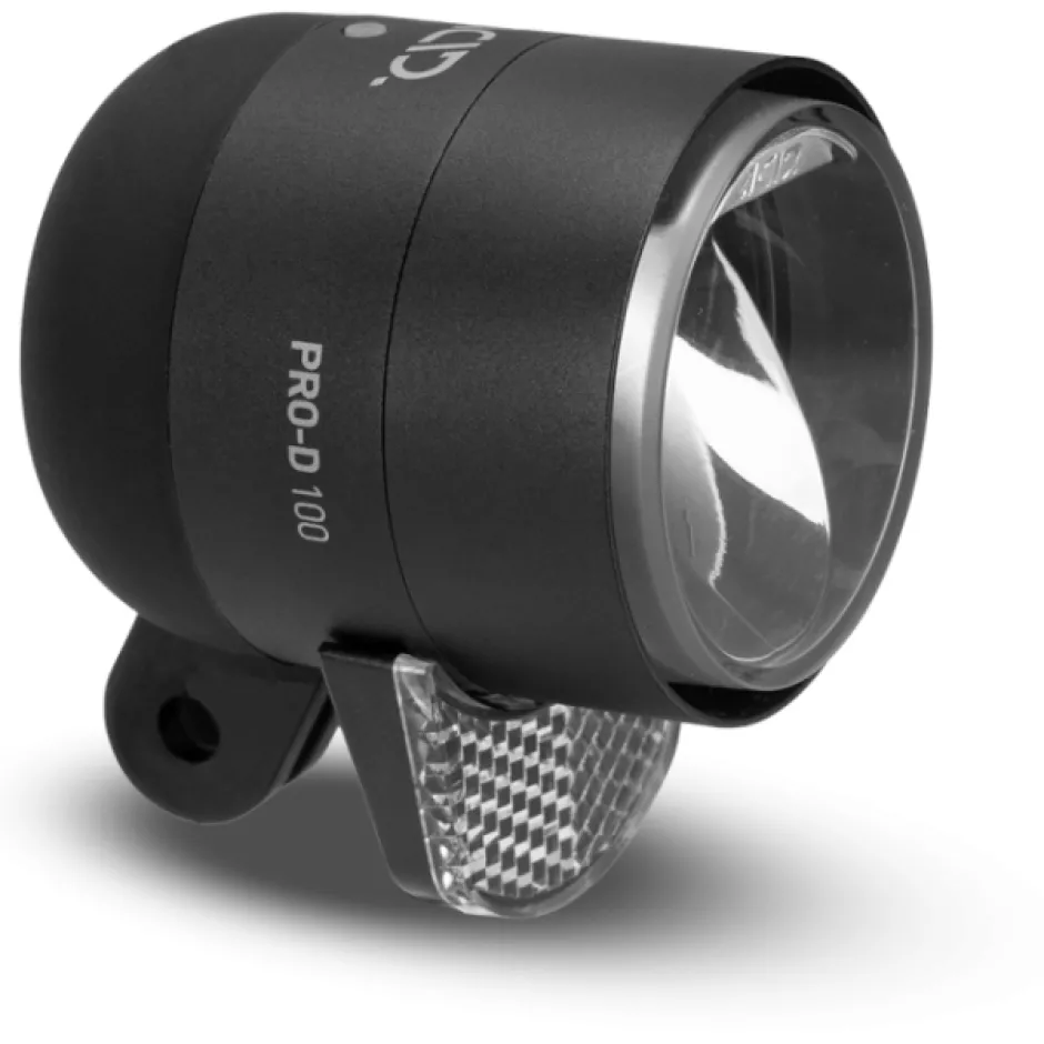 Voorlampen|Verlichting < ACID Dynamo Fietslamp Vooraan PRO-D 100 - Zwart