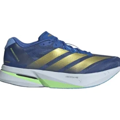 Hardloopschoenen Voor Op De Weg|Hardloopschoenen Heren < adidas Adizero Boston 13 Hardloopschoenen Heren - blue/gold metal/blue burst JQ1669