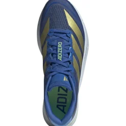 Hardloopschoenen Voor Op De Weg|Hardloopschoenen Heren < adidas Adizero Boston 13 Hardloopschoenen Heren - blue/gold metal/blue burst JQ1669