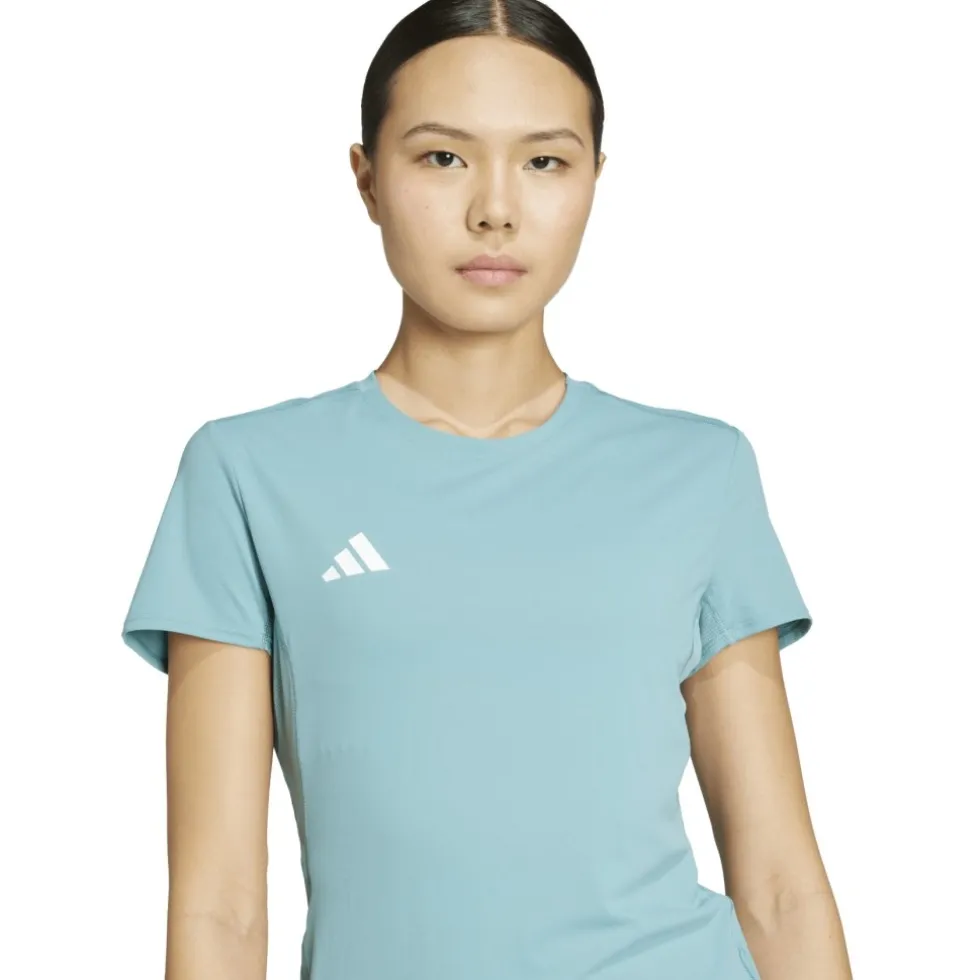 adidas Adizero Essentials Hardloopshirt Dames - powder teal JM8337