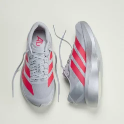 adidas Adizero EVO SL Hardloopschoenen Heren - silver metal/lucid red/iron metal KI3381