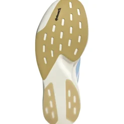 Hardloopschoenen Voor Op De Weg|Hardloopschoenen Heren < adidas Adizero EVO SL Woven Hardloopschoenen Heren - cloud white/clear blue/matte gold JQ4527