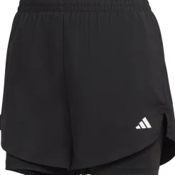 Broeken < adidas AEROREADY Made for Training Minima 2-In-1 Shorts Dames - zwart/wit HN1044