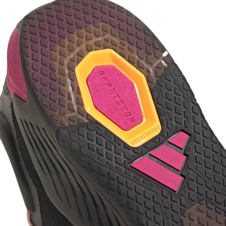 Fitness Schoenen|Schoenen < adidas Dropset 4 Power Trainer Fitnessschoenen Heren - core black/iron metal/shock pink JR79