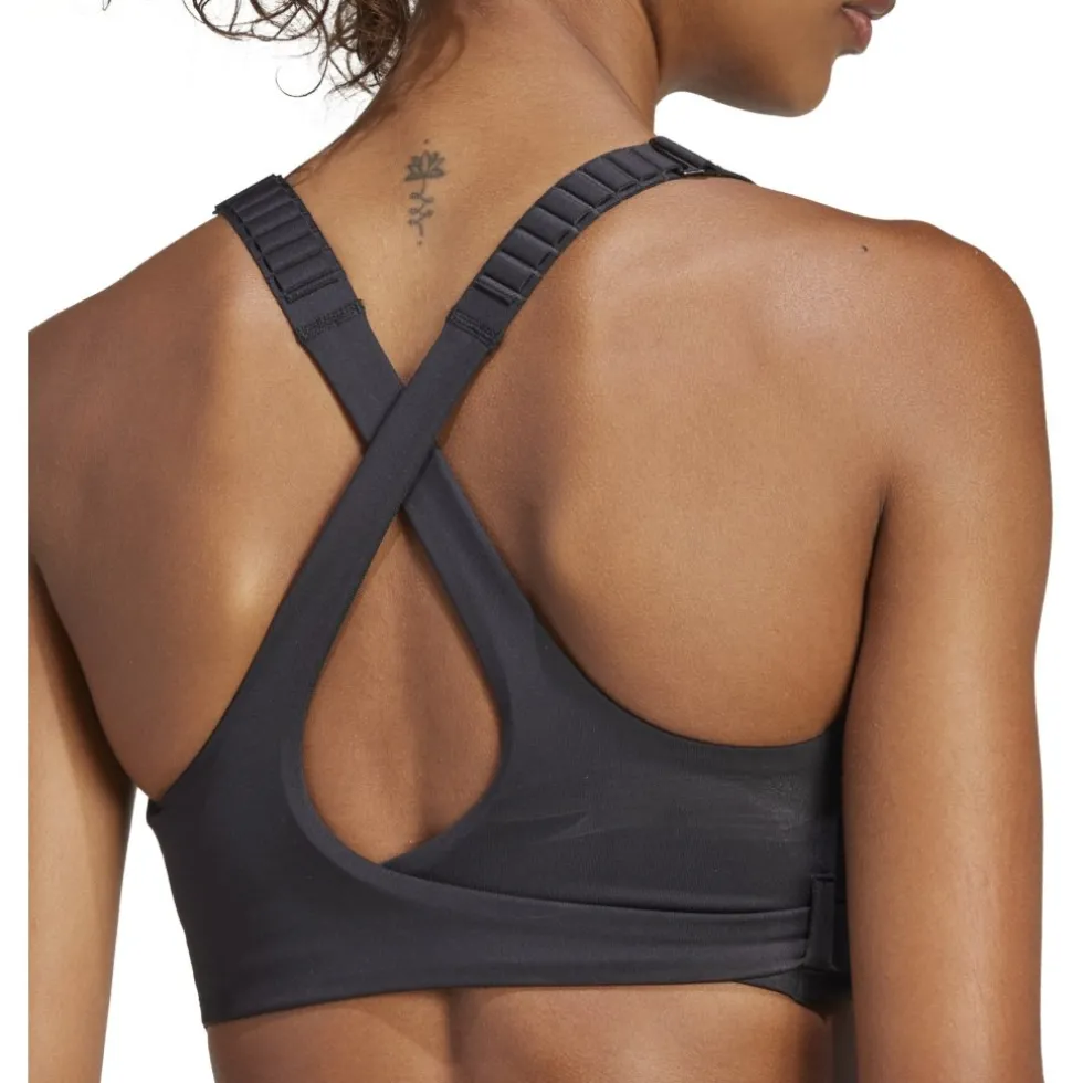 adidas FastImpact Luxe Run met sterke ondersteuning Dames - Cup Maat A-B - zwart IQ3359