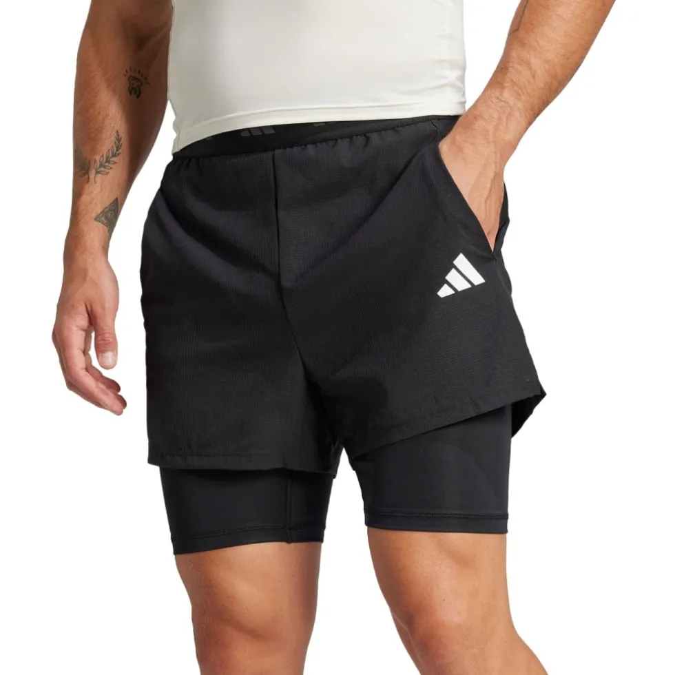 adidas Gym+ Training 2In1 Shorts Heren - zwart/zwart JE5665