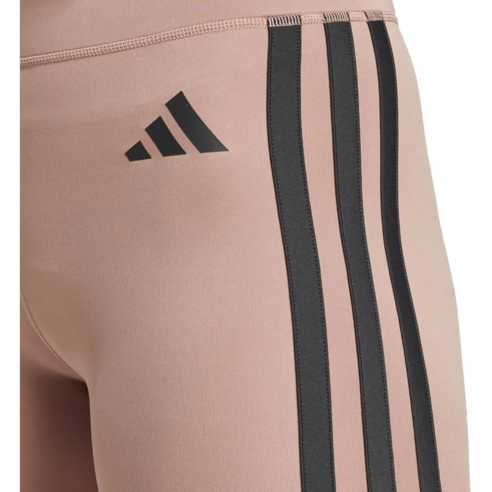 adidas Optime Essential 3-Stripes 7" Shorts Dames - warm clay/black JN5697