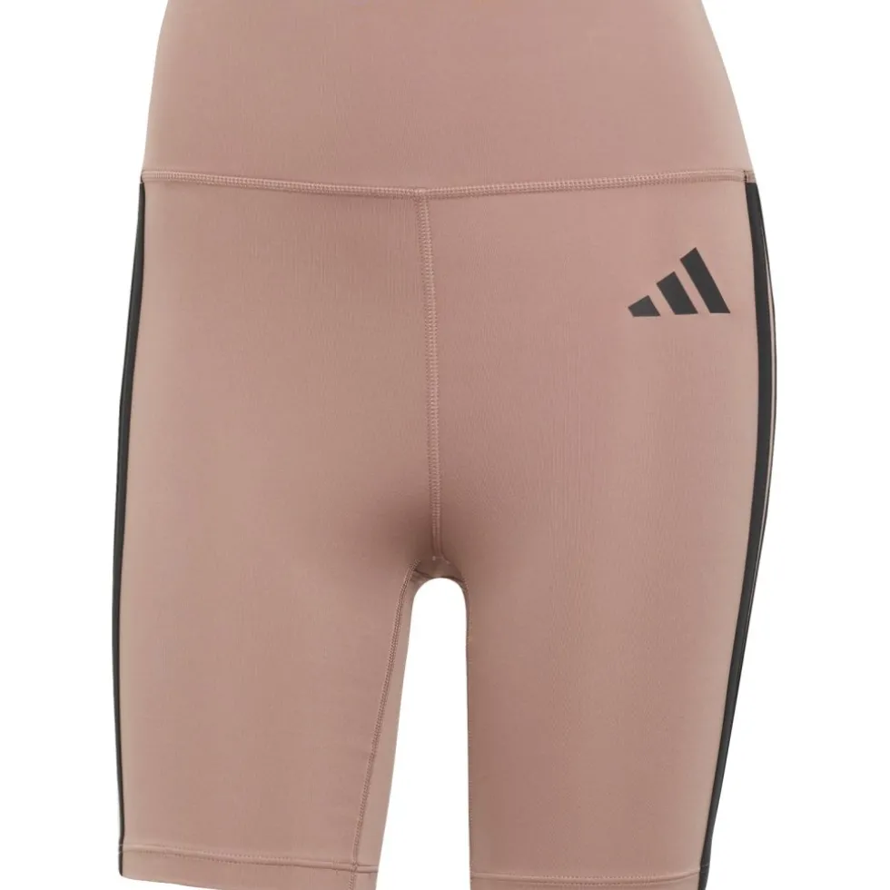 adidas Optime Essential 3-Stripes 7" Shorts Dames - warm clay/black JN5697