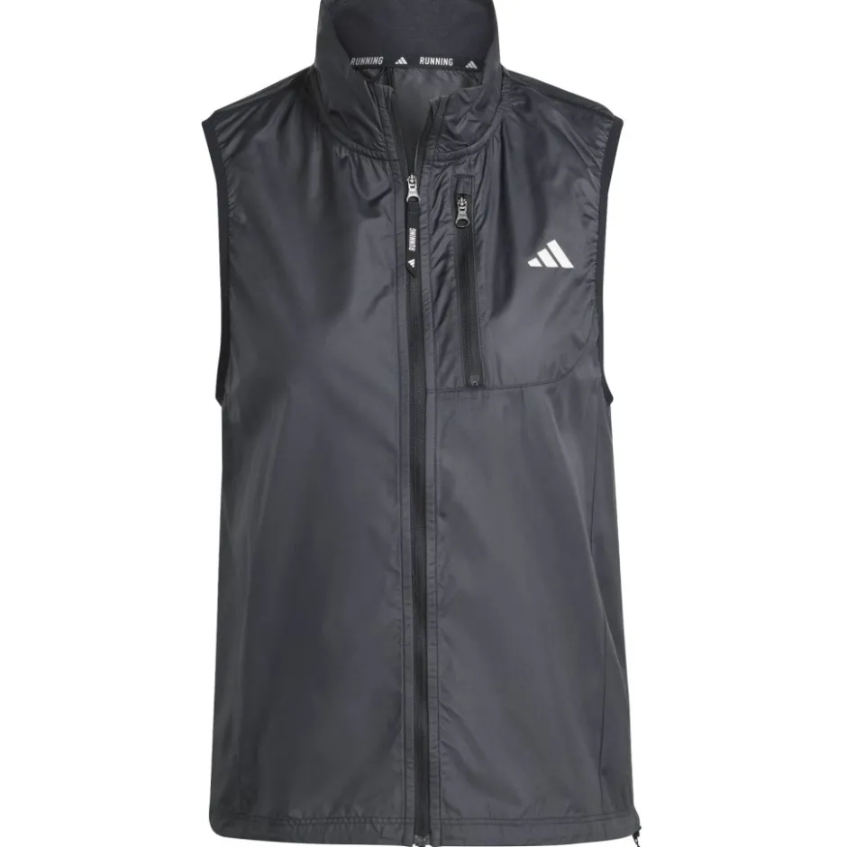 Jassen & Vesten < adidas Own the Run Windvest Dames - zwart IK7446