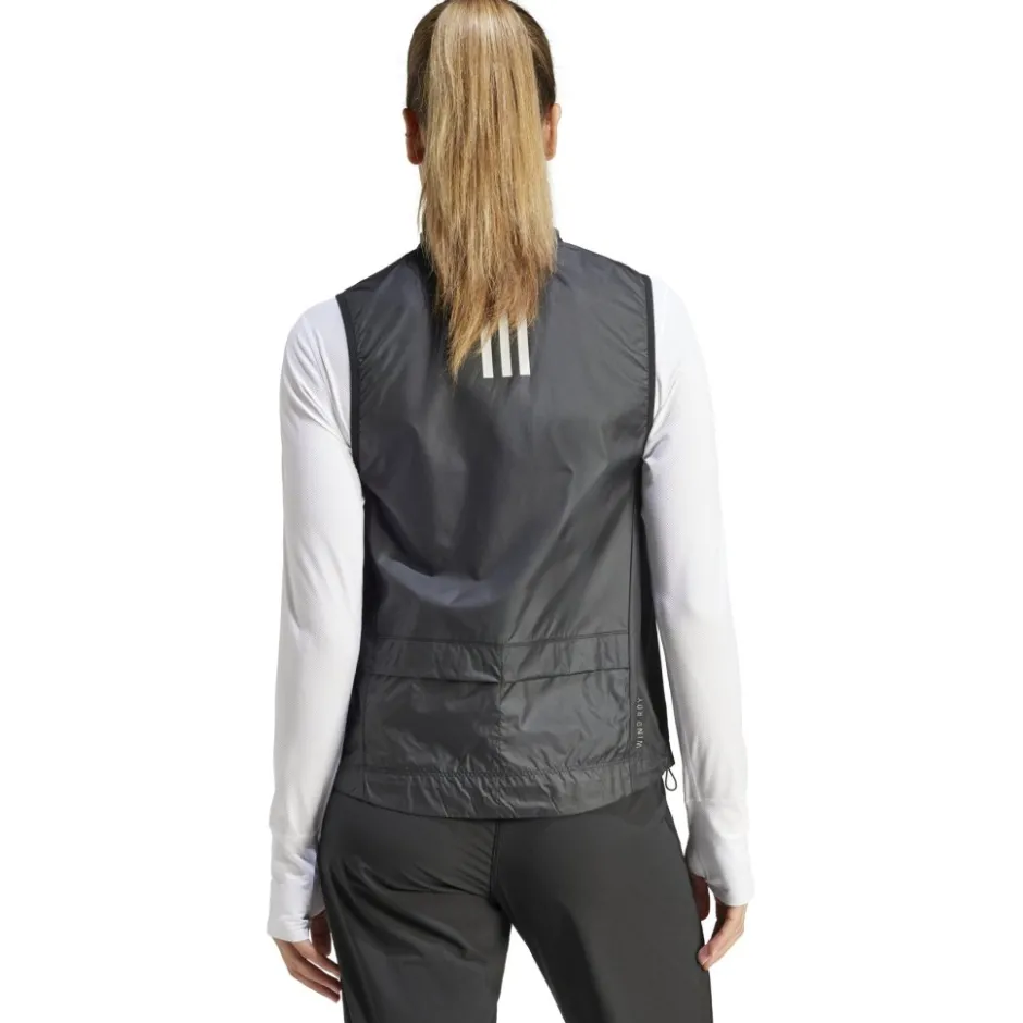 Jassen & Vesten < adidas Own the Run Windvest Dames - zwart IK7446