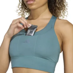 Ondergoed|Sport Bh'S < adidas Run Pocket Sportbeha met medium ondersteuning Dames - Cup Maat C/D - preloved teal JV9758