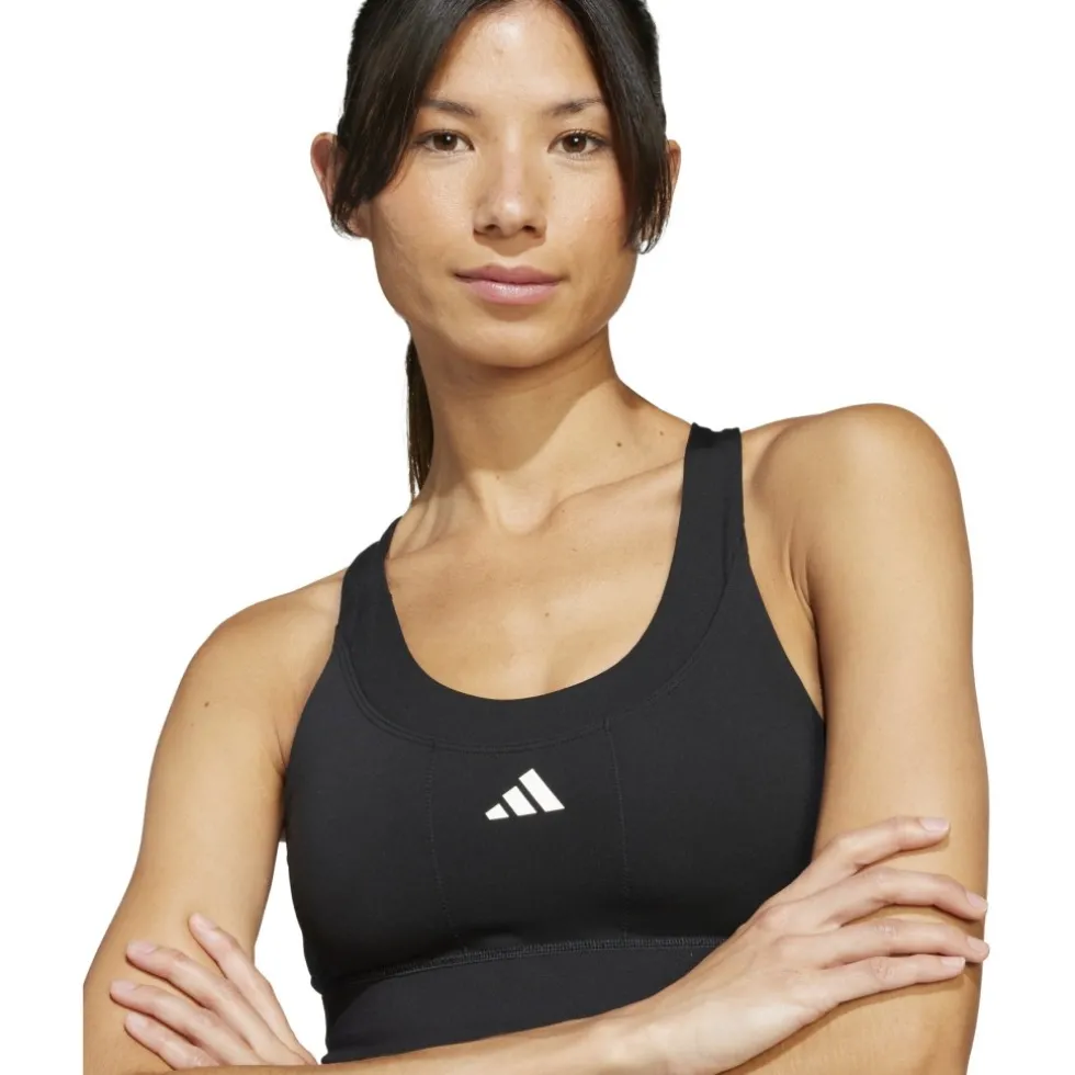adidas Run Pocket Sportbeha met medium ondersteuning Dames - Cup Maat A/B - black JI5973