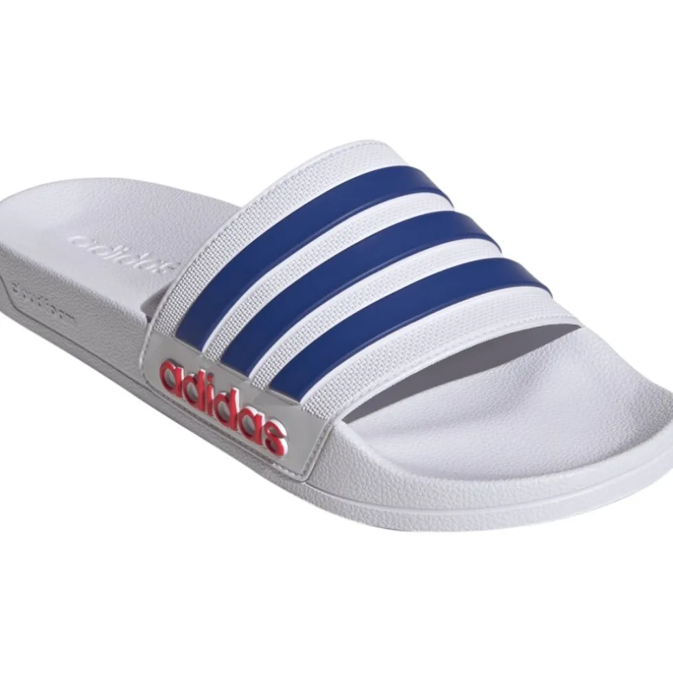 adidas Shower Adilette Badslippers - cloud white/royal blue/pure ruby IH9028