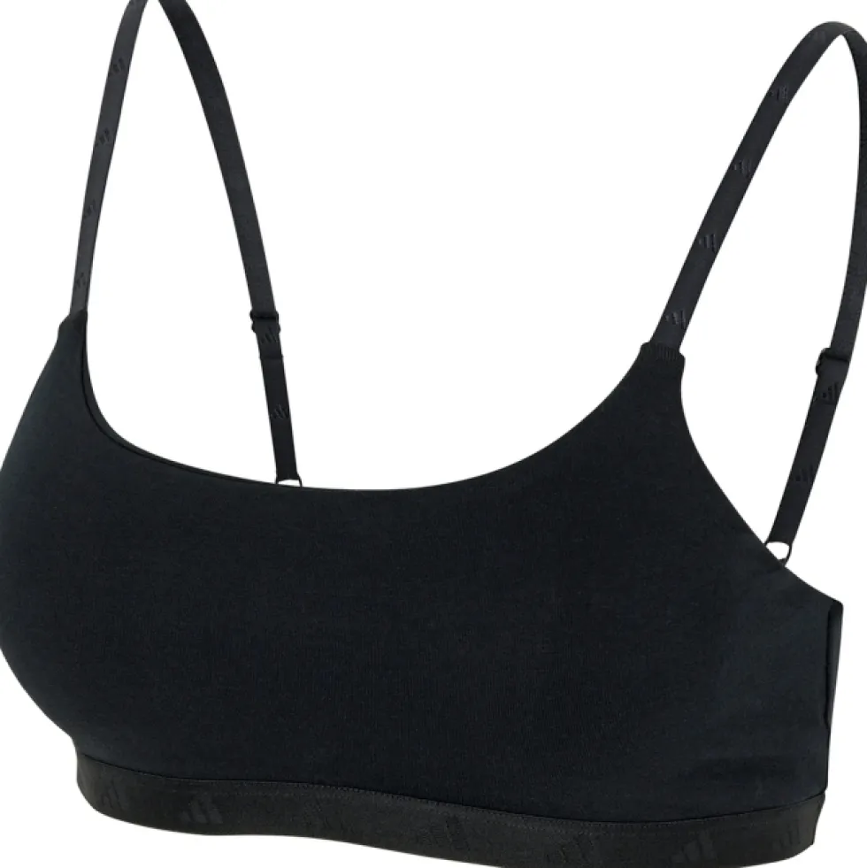 adidas Sports Underwear Active Essentials Cotton Scoop Bralette BH Dames - black