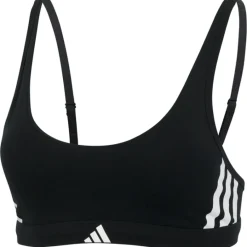 adidas Sports Underwear Sport Active Essentials Cotton 3 Stripes Scoop Bralette Dames - black