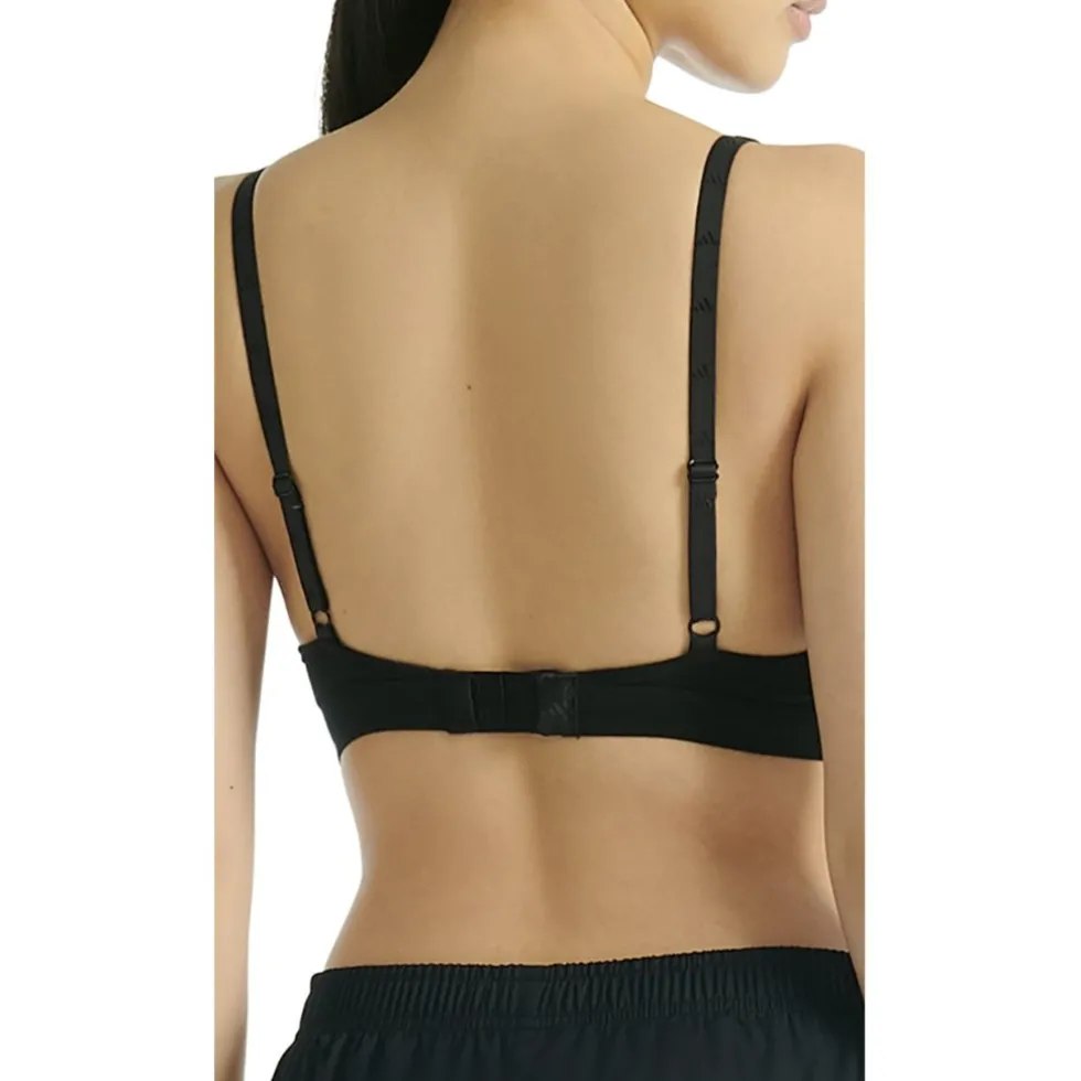 adidas Sports Underwear Sport Active Essentials Cotton 3 Stripes Scoop Bralette Dames - black