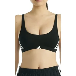 adidas Sports Underwear Sport Active Essentials Cotton 3 Stripes Scoop Bralette Dames - black