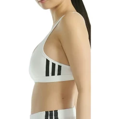 adidas Sports Underwear Sport Active Essentials Cotton 3 Stripes Scoop Bralette Dames - white