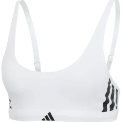 adidas Sports Underwear Sport Active Essentials Cotton 3 Stripes Scoop Bralette Dames - white