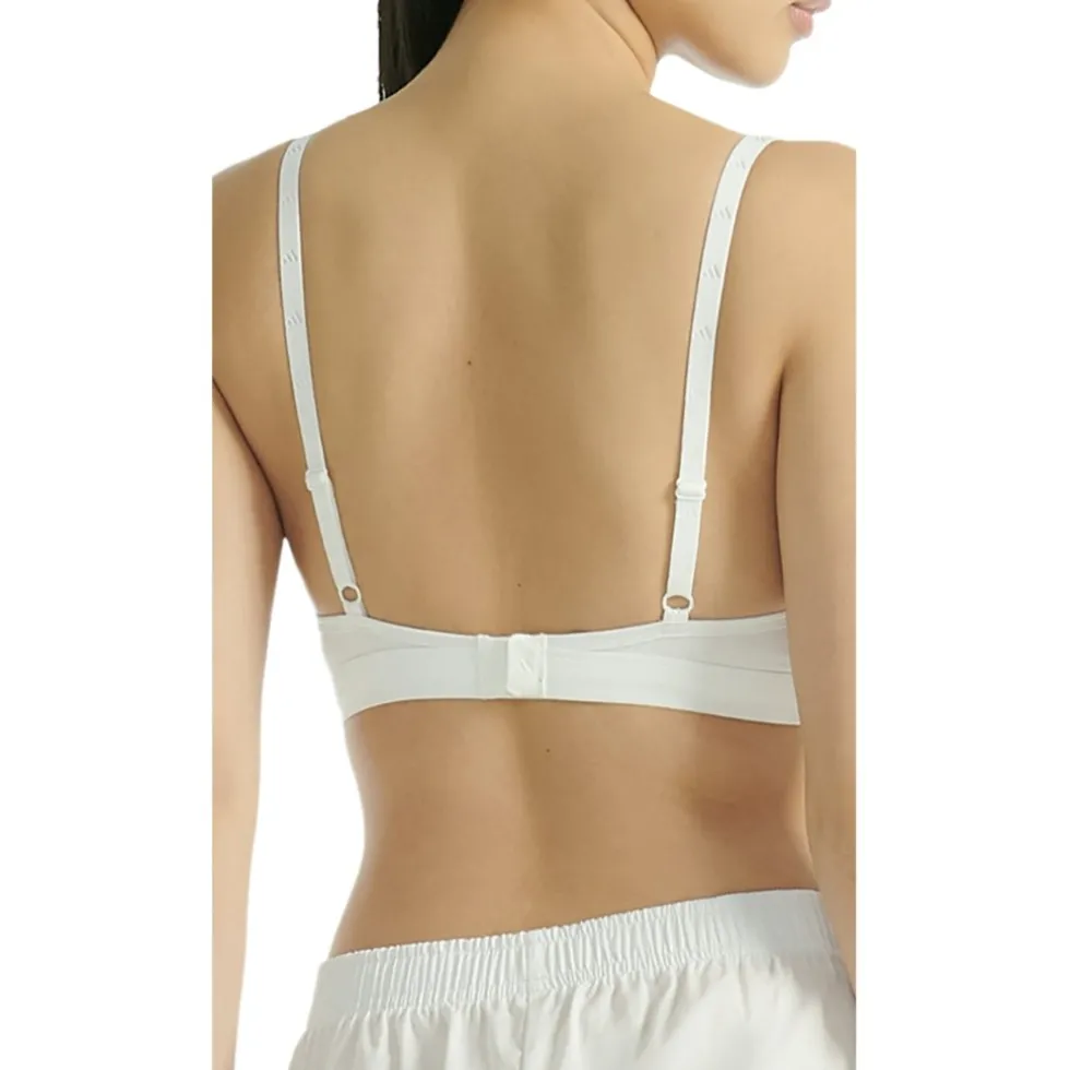 adidas Sports Underwear Sport Active Essentials Cotton 3 Stripes Scoop Bralette Dames - white