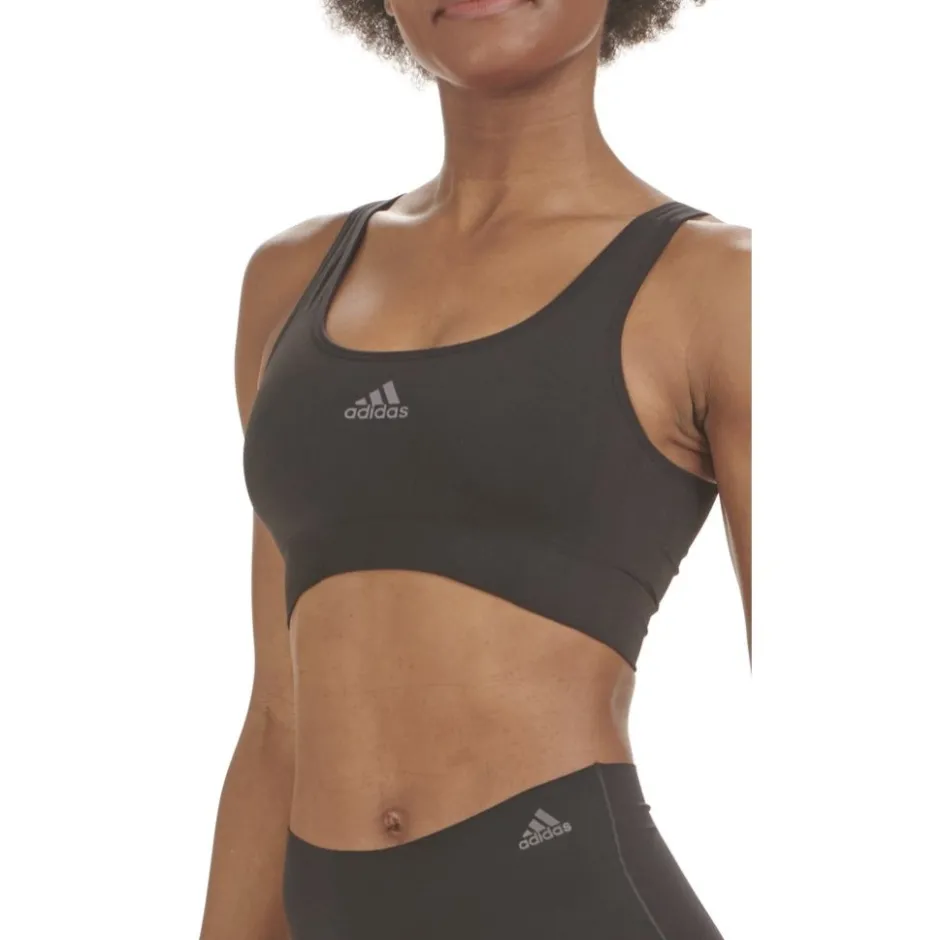 Sport Bh'S|Ondergoed < adidas Sports Underwear Seamless Scoop Lounge BH Dames - 000-zwart