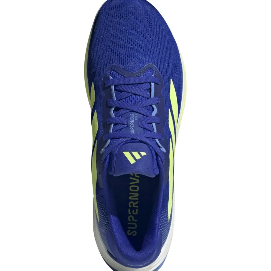 Hardloopschoenen Voor Op De Weg|Hardloopschoenen Heren < adidas Supernova Rise 2 Hardloopschoenen Heren - lucid blue/hi-res yellow/blue fusion JQ7704