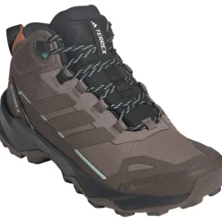 Wandelschoenen|Wandelschoenen < adidas TERREX Skychaser AX5 GORE-TEX Mid Wandelschoenen Dames - trace brown/earth strata/semi impact orange JH7808