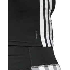 adidas Train Essentials 3-Stripes Crop Tank Top Dames - zwart/wit JF8915