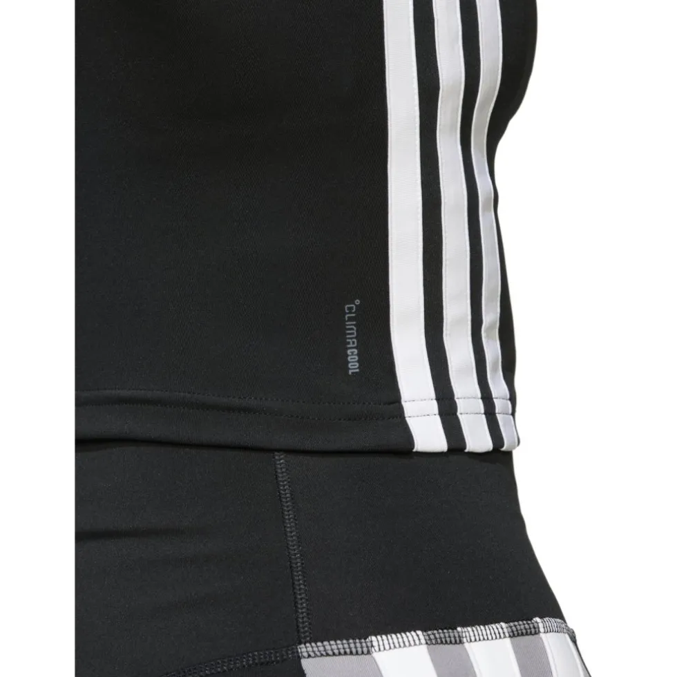 adidas Train Essentials 3-Stripes Crop Tank Top Dames - zwart/wit JF8915
