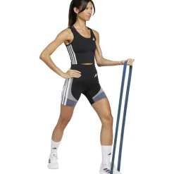 adidas Train Essentials 3-Stripes Crop Tank Top Dames - zwart/wit JF8915