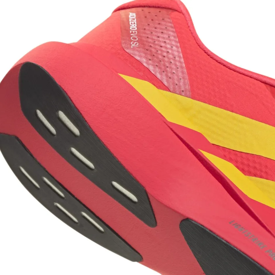Hardloopschoenen Dames|Schoenen < adidas Adizero EVO SL Hardloopschoenen Dames - lucid red/bold gold/semi lucid blue JQ4410