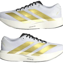 adidas Adizero EVO SL Woven Hardloopschoenen Heren - cloud white/matte gold/core black JQ4441