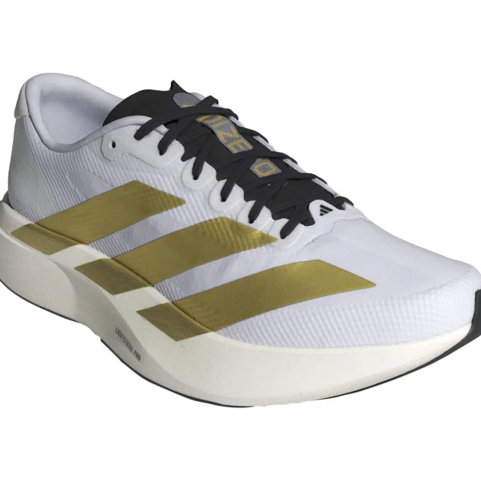 adidas Adizero EVO SL Woven Hardloopschoenen Heren - cloud white/matte gold/core black JQ4441
