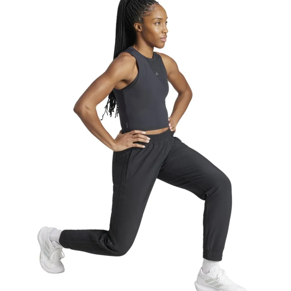 adidas Pacer All Gym Woven Mid-Rise Broek Dames - zwart IK5471