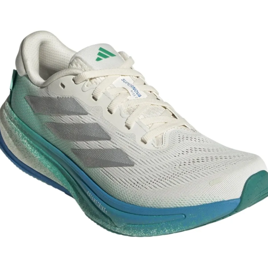 Hardloopschoenen Voor Op De Weg|Schoenen < adidas Supernova Rise 2 Hardloopschoenen Dames - chalk white/silver metal/glory green JI1411