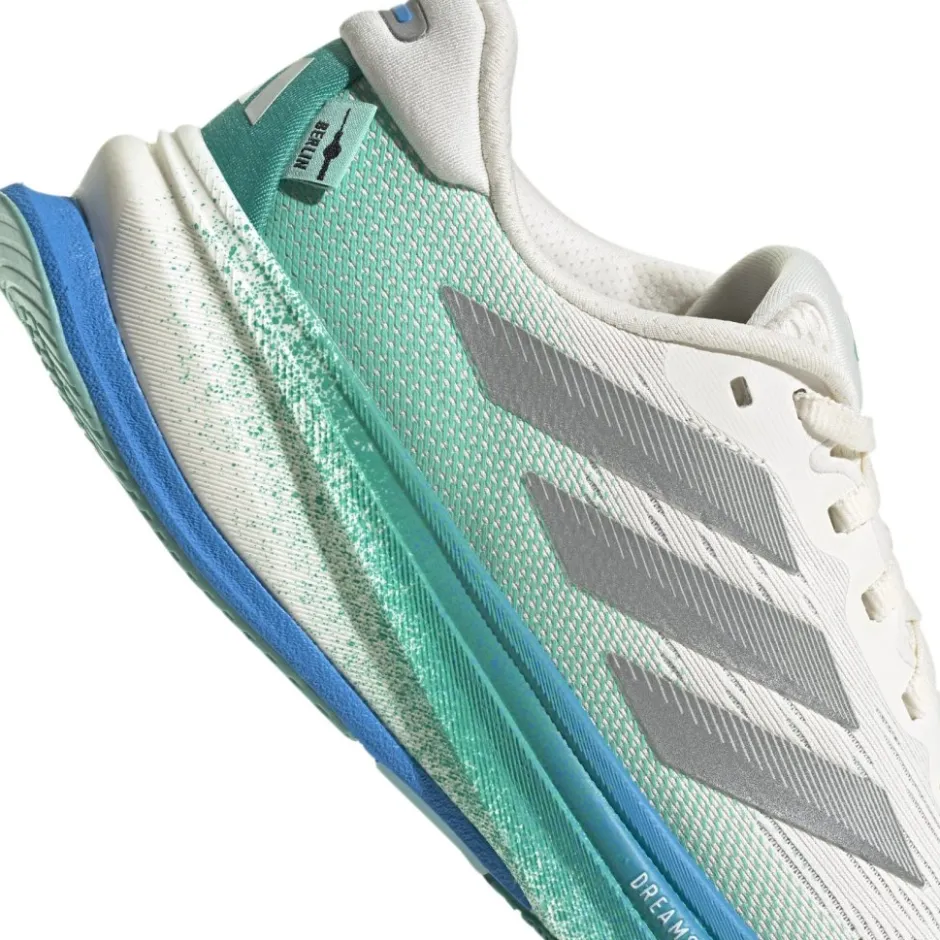 Hardloopschoenen Voor Op De Weg|Schoenen < adidas Supernova Rise 2 Hardloopschoenen Dames - chalk white/silver metal/glory green JI1411