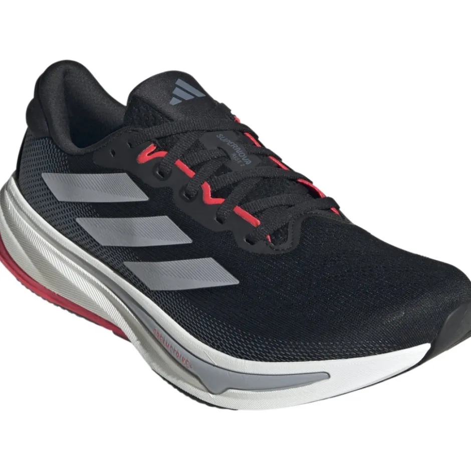 Hardloopschoenen Voor Op De Weg|Hardloopschoenen Heren < adidas Supernova Rise 2 Hardloopschoenen Heren - core black/halo silver/lucid red JQ7699